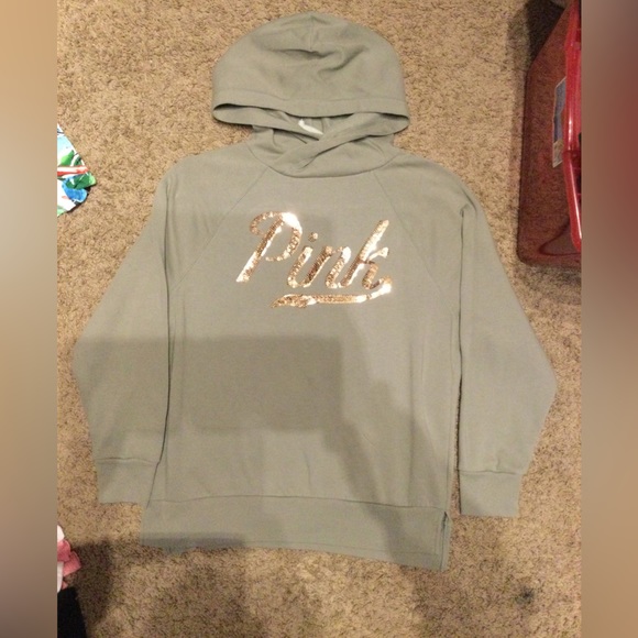 Olive green pink hoodie - Picture 1 of 2